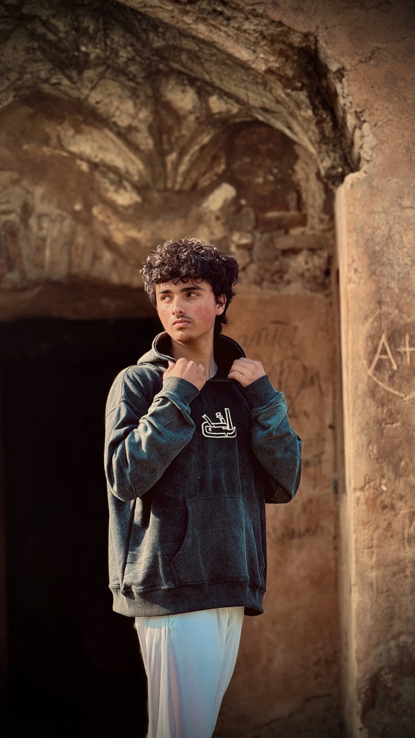 Black Acid Wash Hoodie