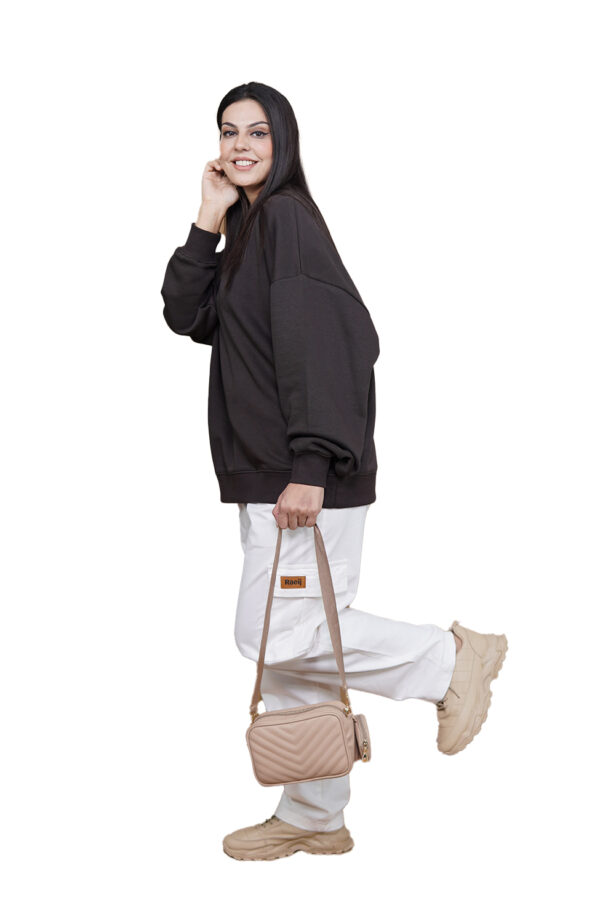 Brown Oversized Sweatshirt - Image 6