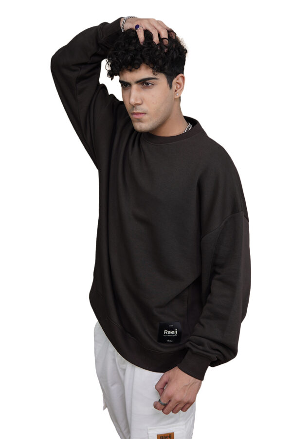 Brown Oversized Sweatshirt - Image 3