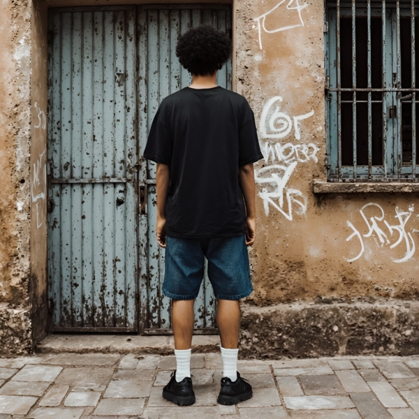Basic Oversized Black Tee - Image 3